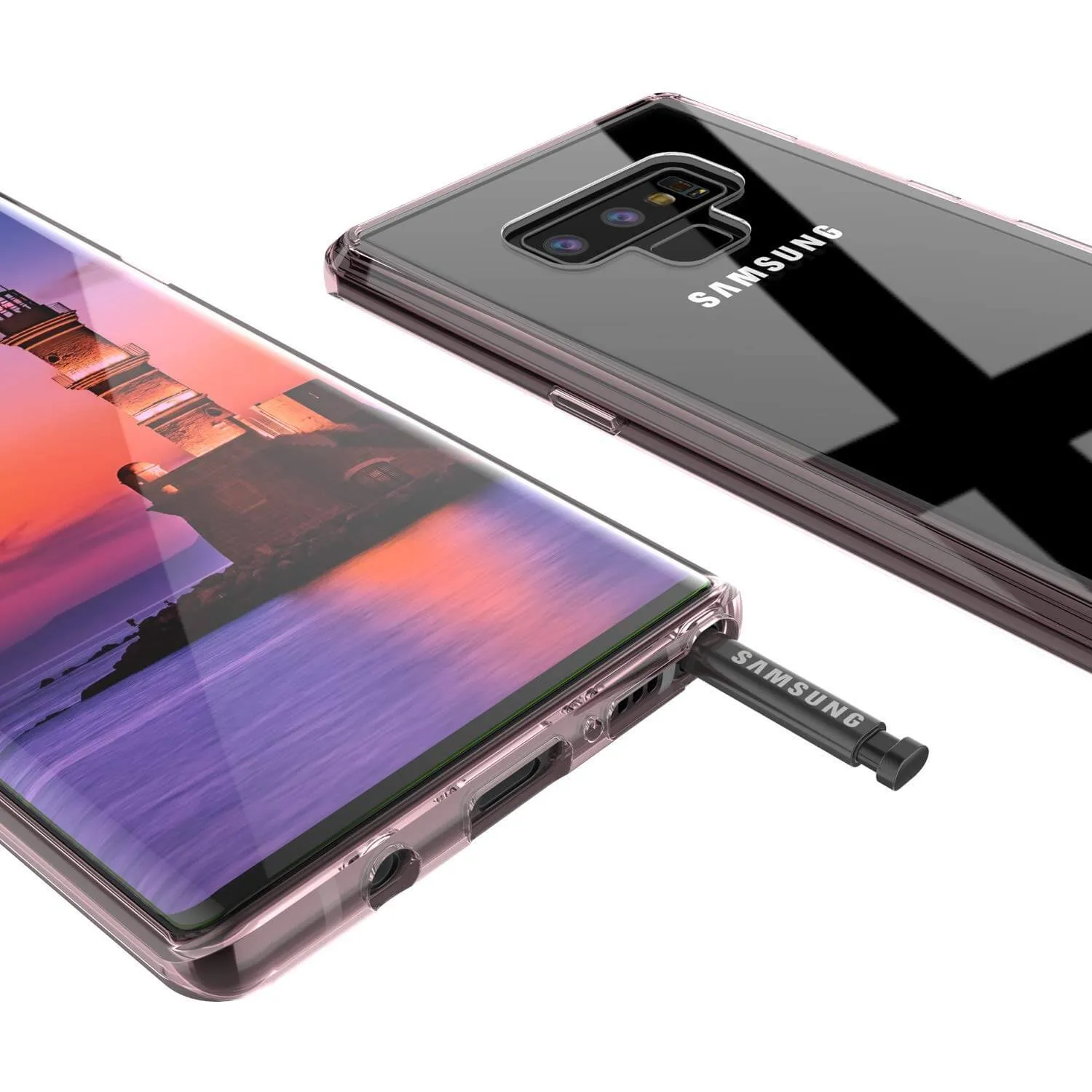 Galaxy Note 9 Punkcase Lucid-2.0 Series Slim Fit Armor Crystal Pink Case Cover
