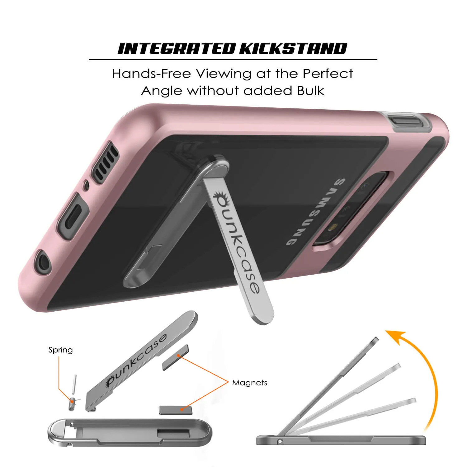 Galaxy S10e Case, PUNKcase [LUCID 3.0 Series] [Slim Fit] Armor Cover w/ Integrated Screen Protector [Rose Gold]