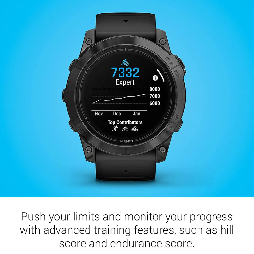 Garmin epix Pro (Gen 2) 51mm Black Advanced Training Technology Built-in Flashlight High Performance Smartwatch - 010-02804-20