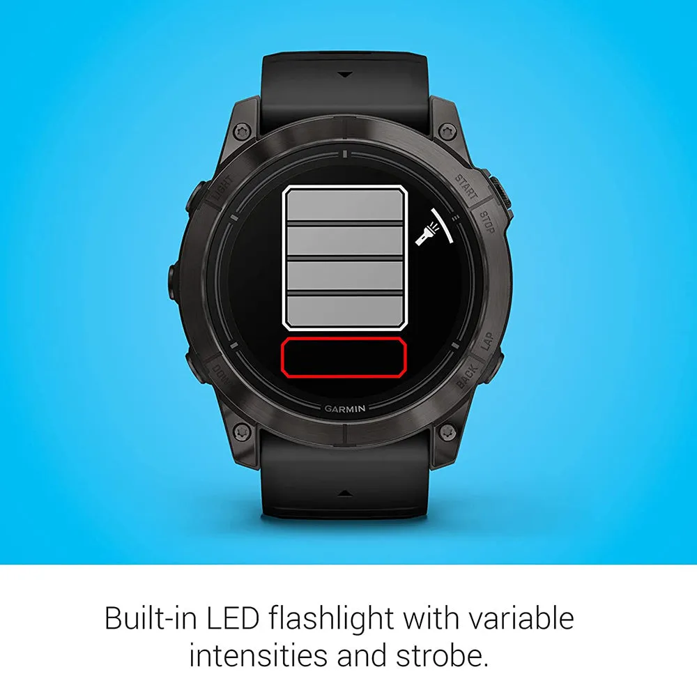 Garmin epix Pro (Gen 2) Sapphire Edition 51mm Black Advanced Training Technology Built-in Flashlight High Performance Smartwatch - 010-02804-00