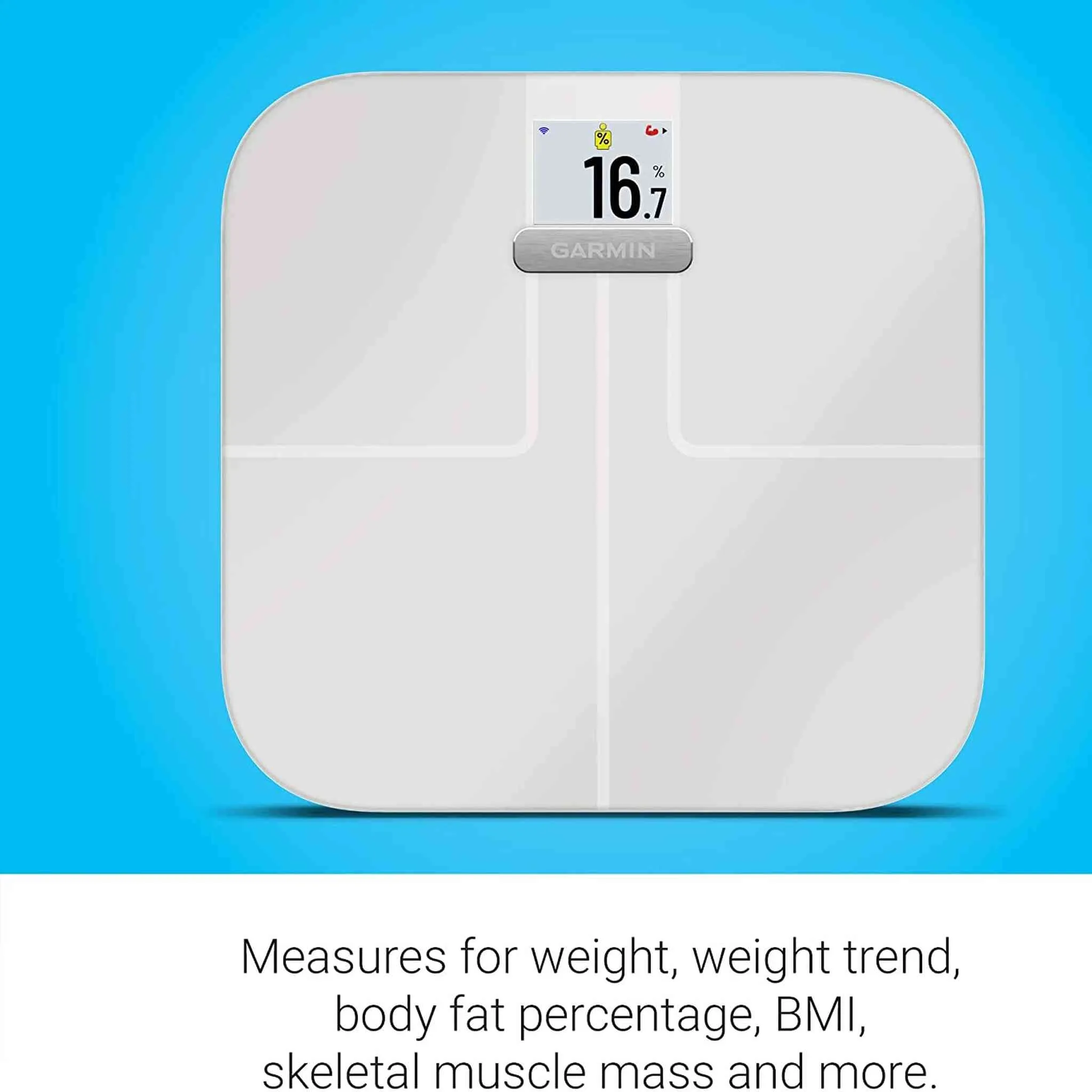 Garmin Index S2 Smart Scale with Wireless Connectivity-White With Accessories Bundle