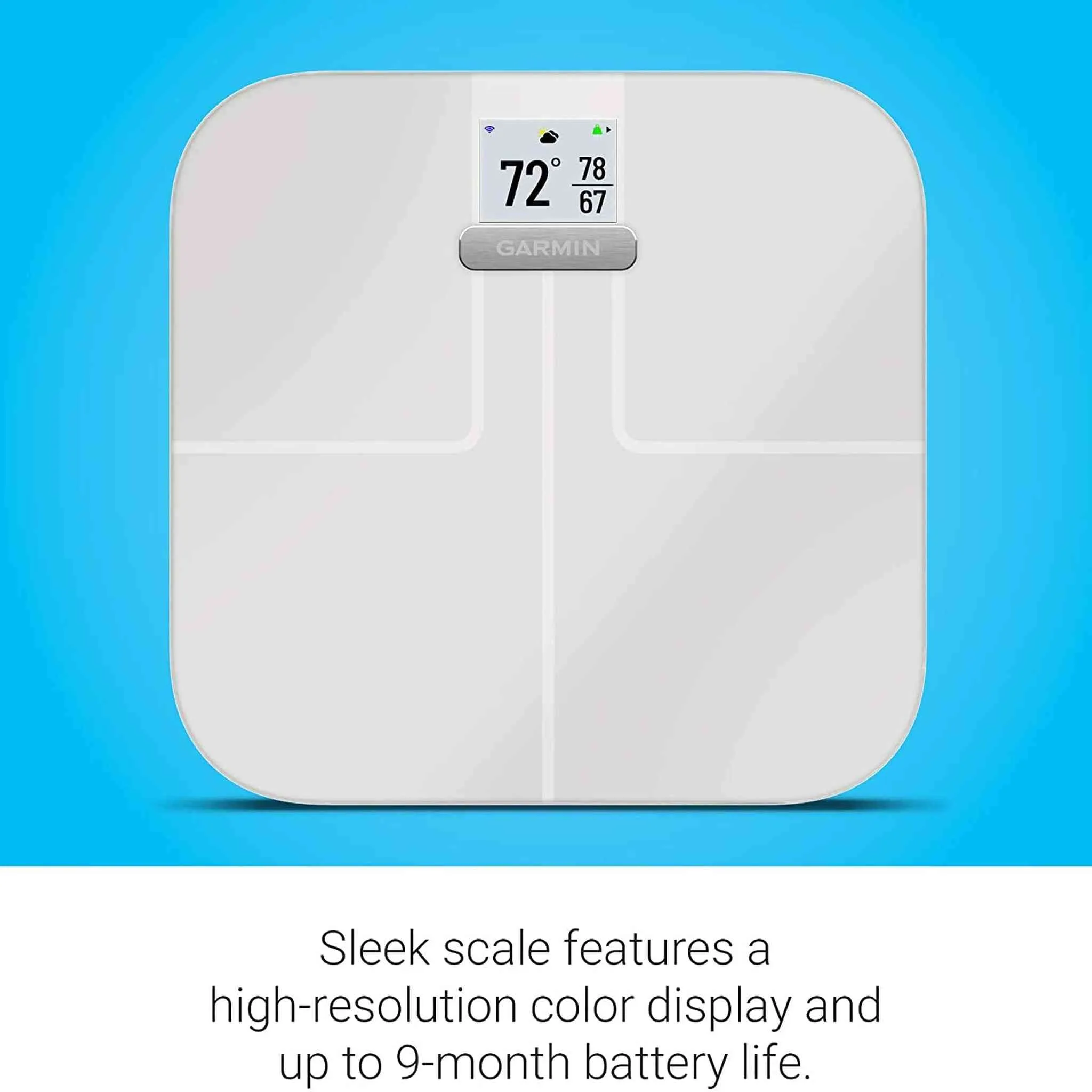 Garmin Index S2 Smart Scale with Wireless Connectivity-White With Accessories Bundle