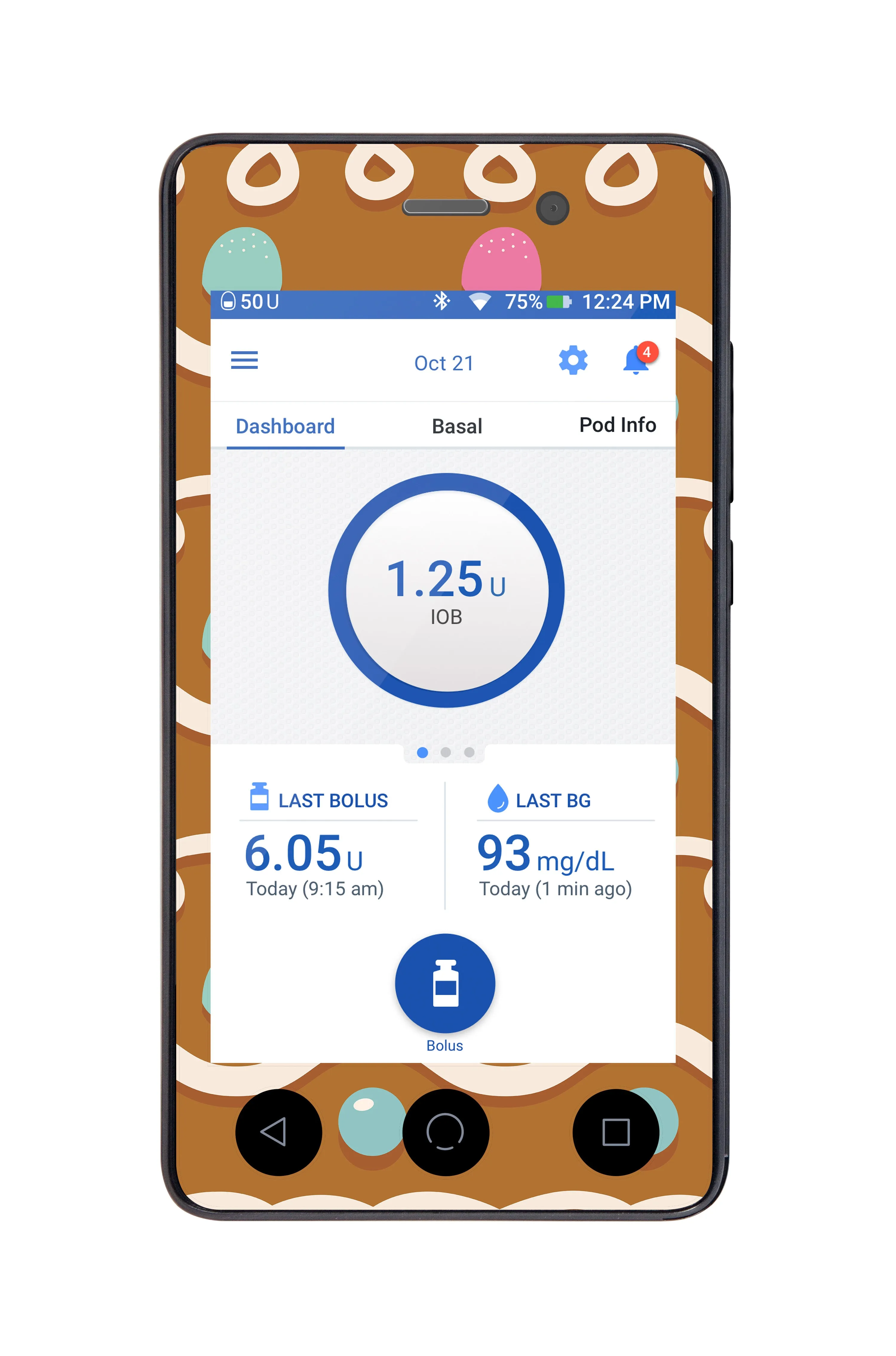 Gingerbread Sticker for Omnipod DASH™