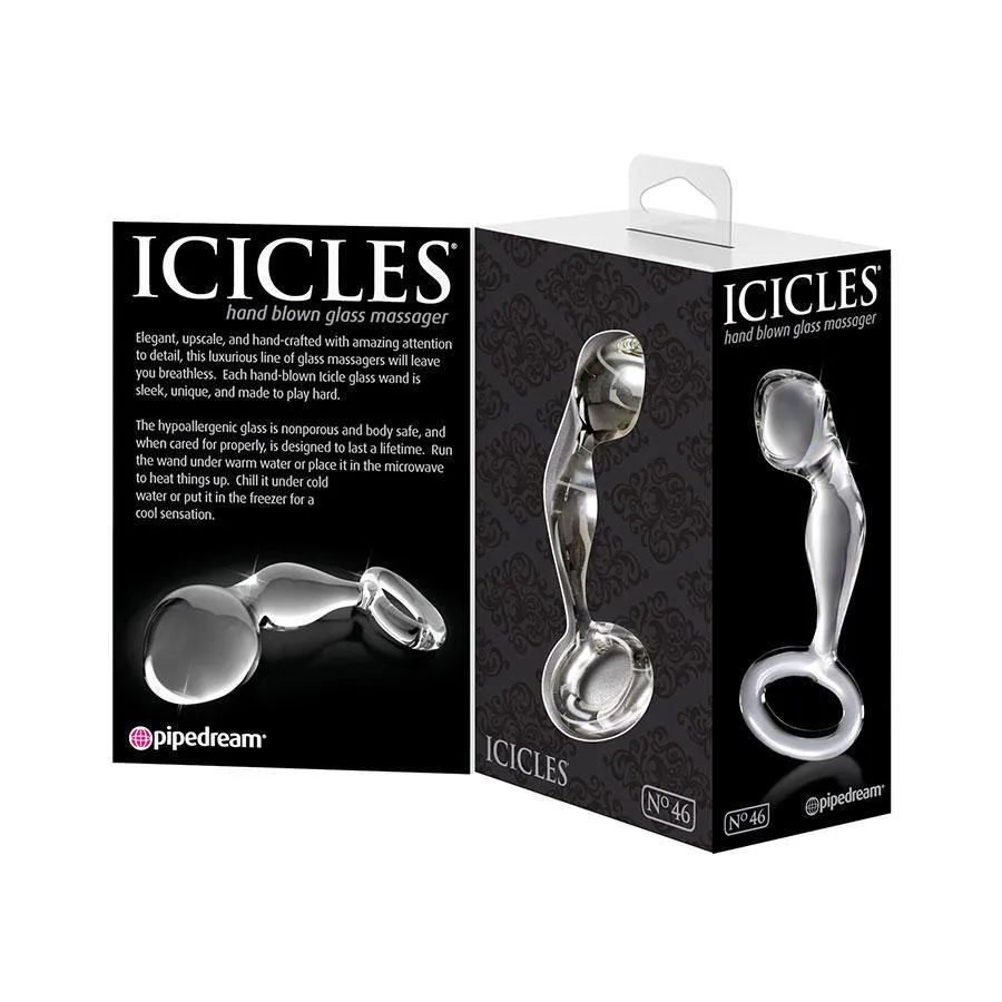 Glass Prostate Massager Icicles No. 46 Anal Stimulator for Men