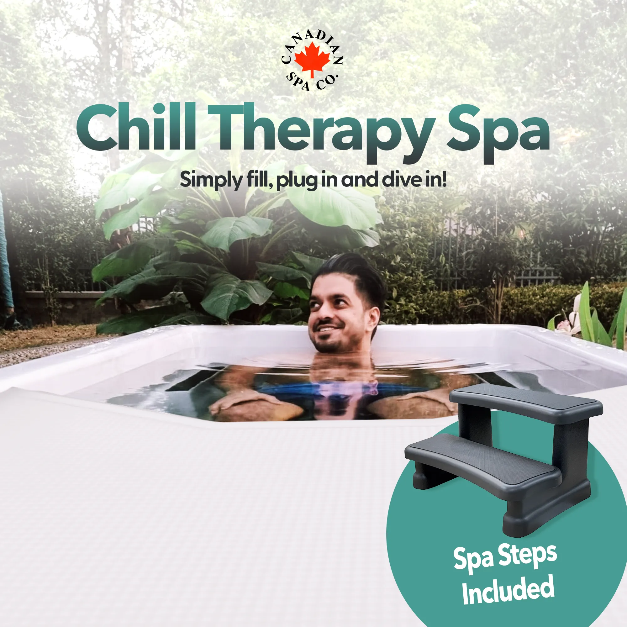 Great Lakes Chill Therapy Tub - Fill, plug in, and experience it Grey Finish