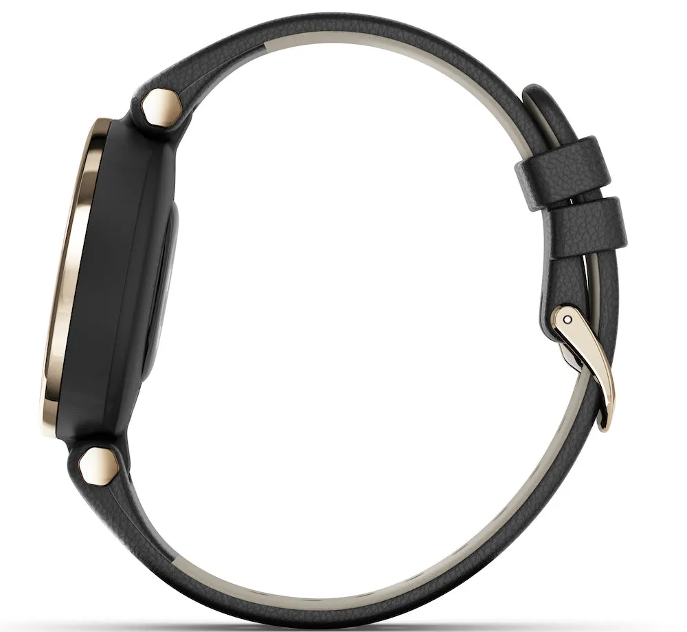 GRM Watch Lily Cream Gold Black Case and Italian Leather Band