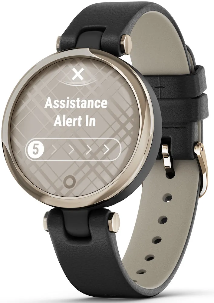 GRM Watch Lily Cream Gold Black Case and Italian Leather Band