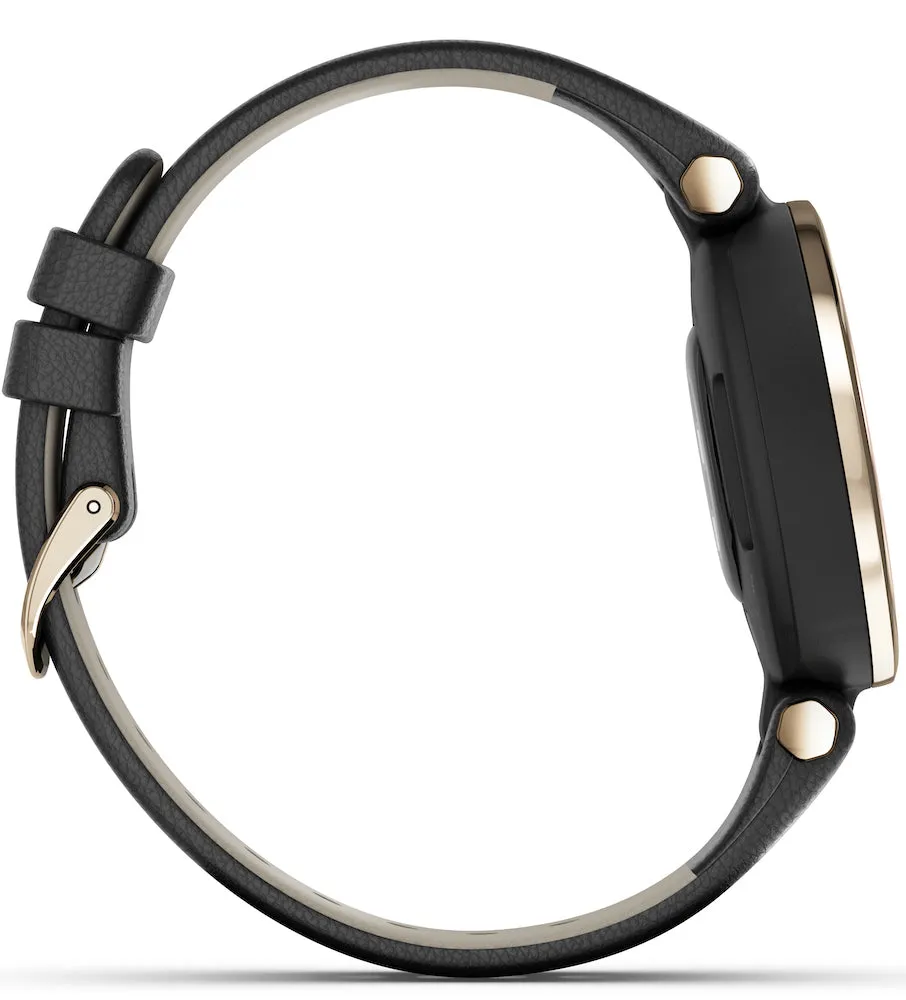GRM Watch Lily Cream Gold Black Case and Italian Leather Band