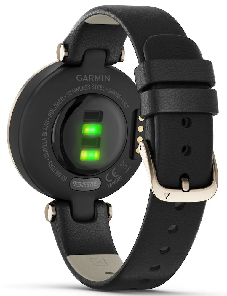 GRM Watch Lily Cream Gold Black Case and Italian Leather Band