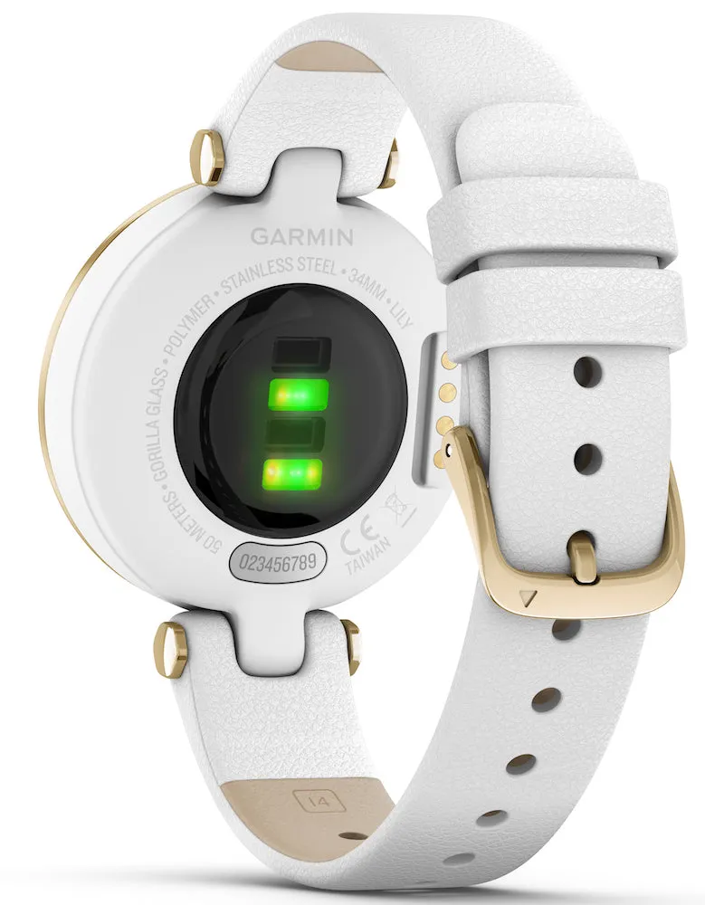 GRM Watch Lily Light Gold White Case and Italian Leather Band