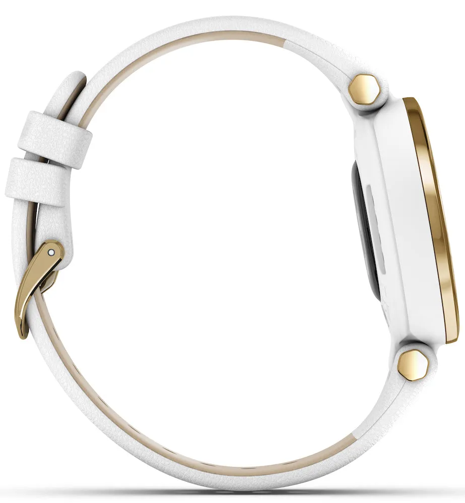 GRM Watch Lily Light Gold White Case and Italian Leather Band