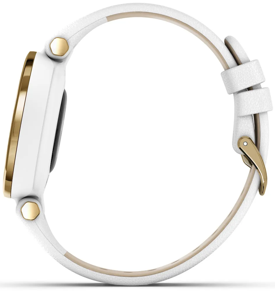 GRM Watch Lily Light Gold White Case and Italian Leather Band