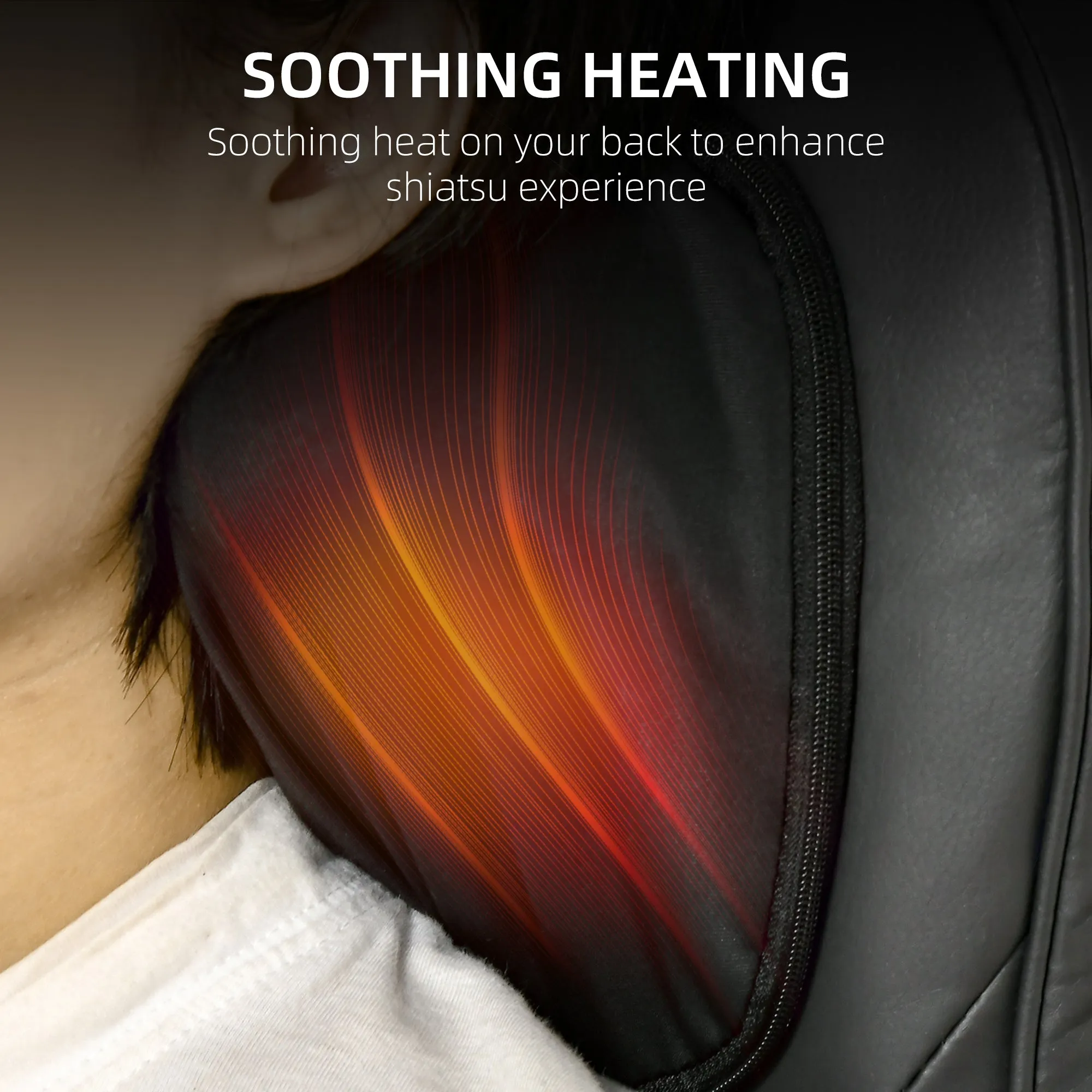 HOMCOM Back & Neck Massager w/ Heating Deep Tissue Kneading Compress Vibrating