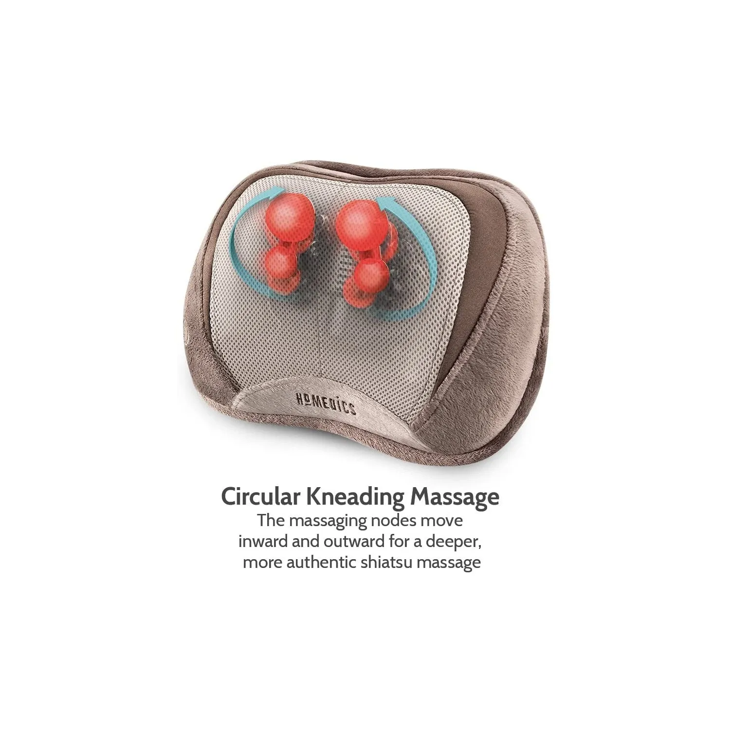 HOMEDICS 3D Shiatsu Select Massage Pillow with Heat (Purple) - SP-100H