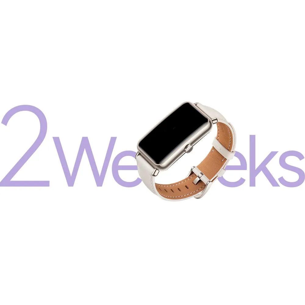 Huawei Watch Fit Mini TIA-B39 Light Gold Aluminum Case With Frosty White Leather Strap
