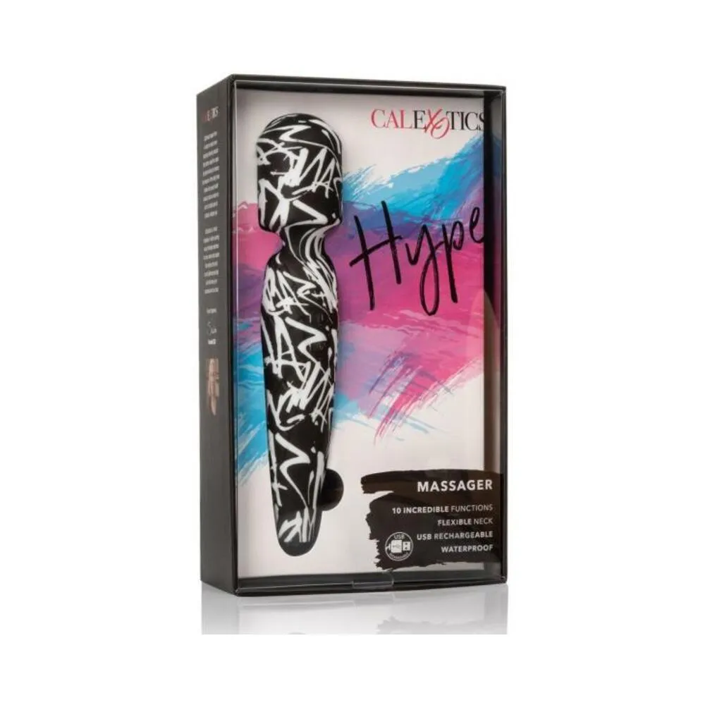 Hype Massager Body Massage Wand Black White