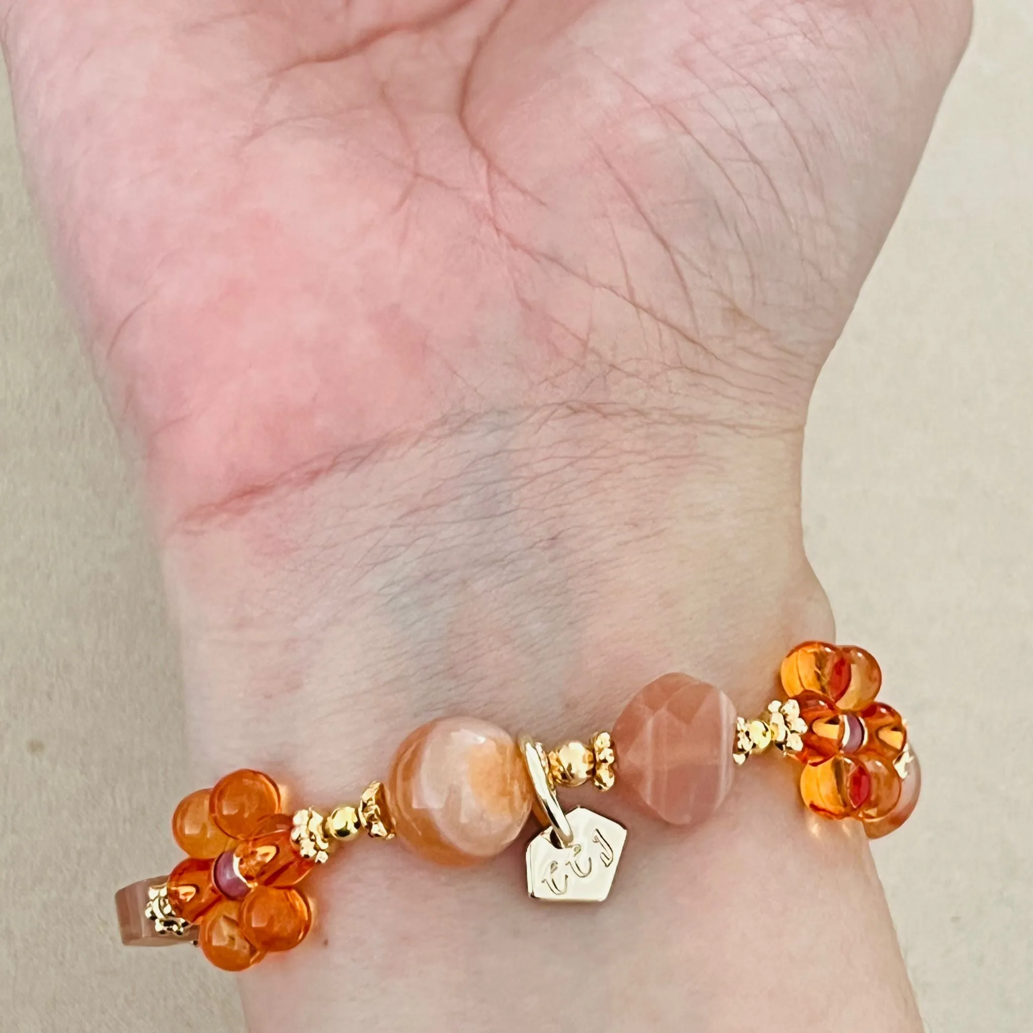 I Am Happy Flowers Bracelet