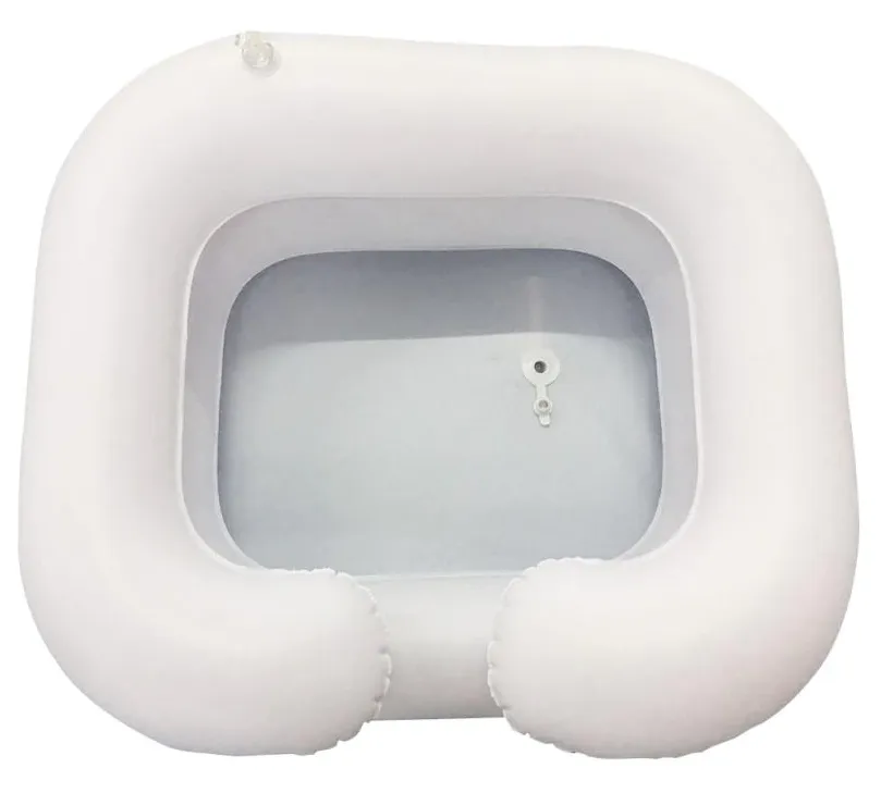 Inflatable Shampoo Basin for ACV Hair Rinse