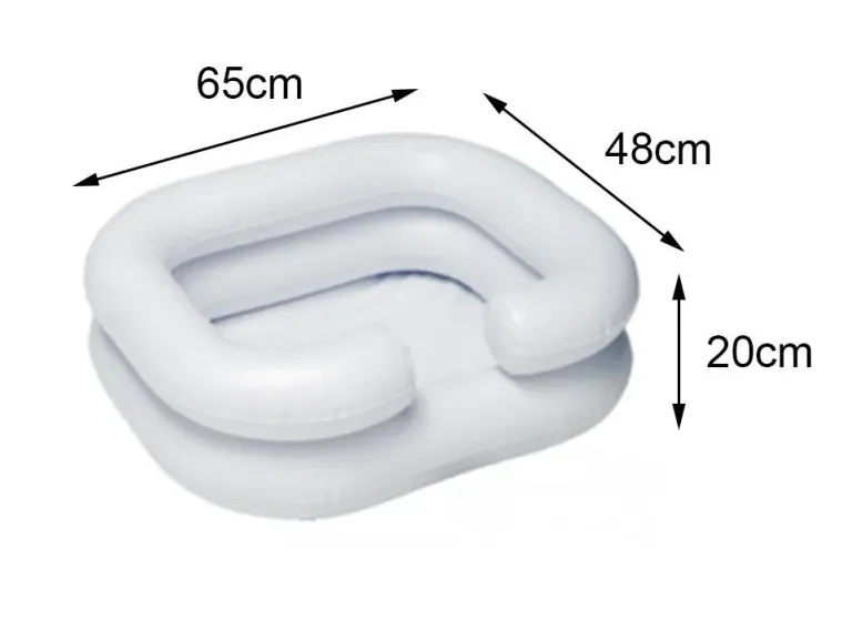 Inflatable Shampoo Basin for ACV Hair Rinse