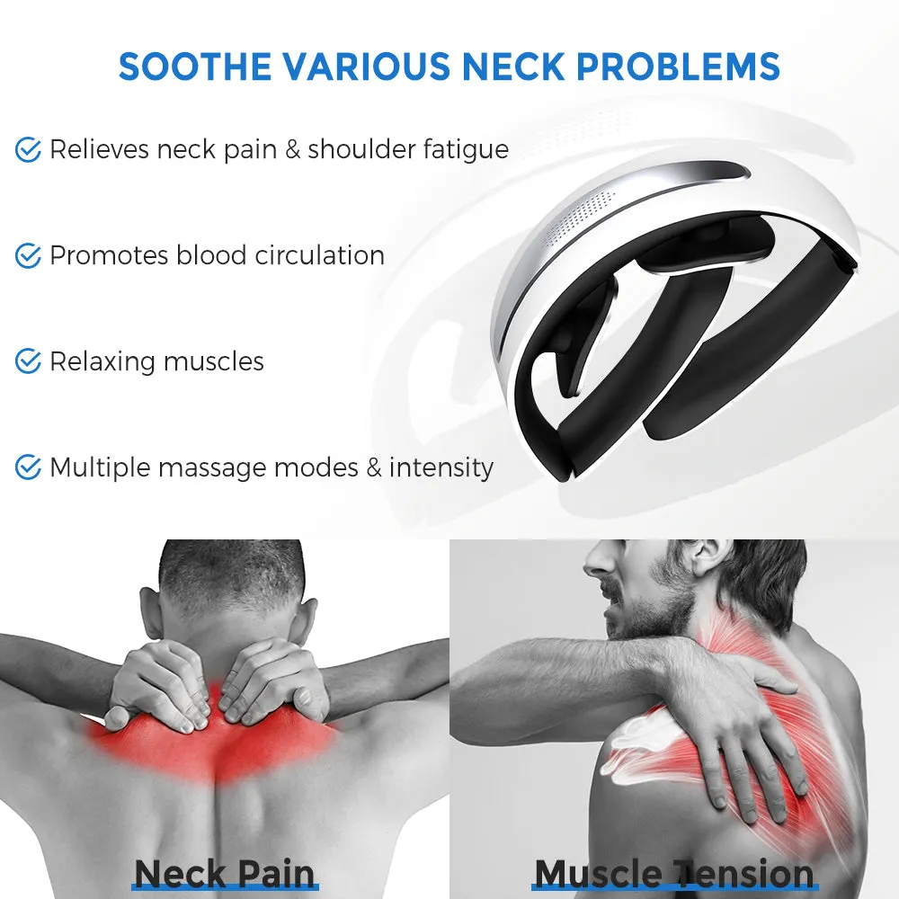 Intelligent Mini Neck and shoulder Massager for Neck Muscle Pain Relief Deep Tissue, Portable Neck Massager with Remote Control