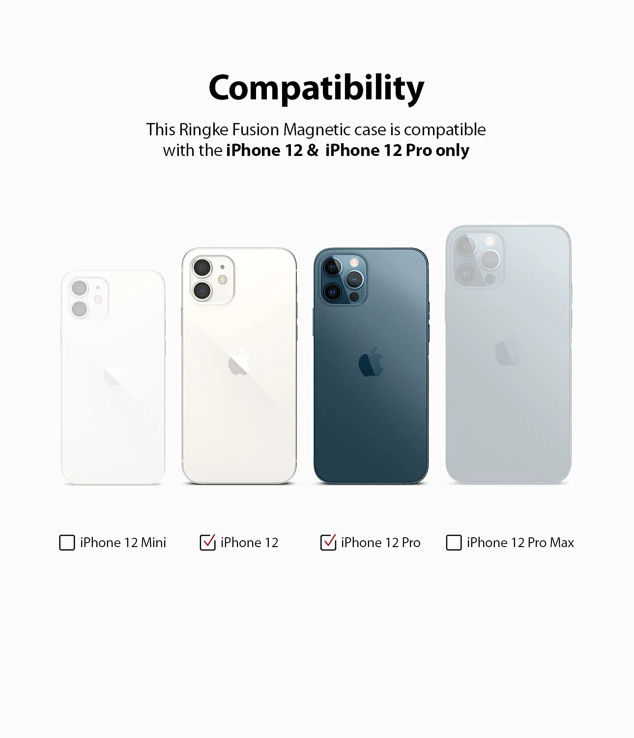 iPhone 12 / 12 Pro Back Cover Case | Fusion Magnetic Matte Clear