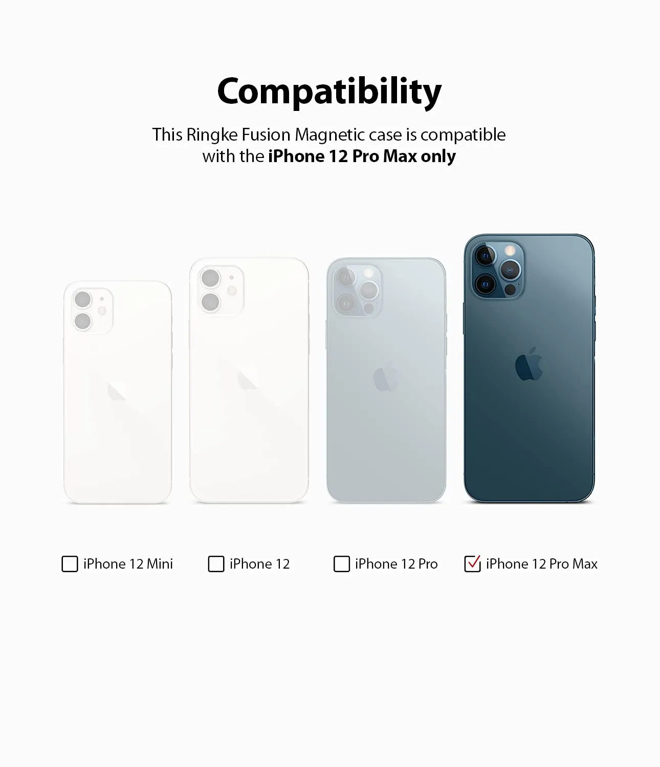 iPhone 12 Pro Max Back Cover Case | Fusion Magnetic -  Matte Clear