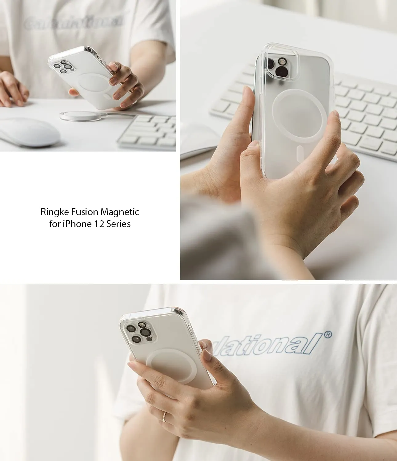 iPhone 12 Pro Max Back Cover Case | Fusion Magnetic -  Matte Clear