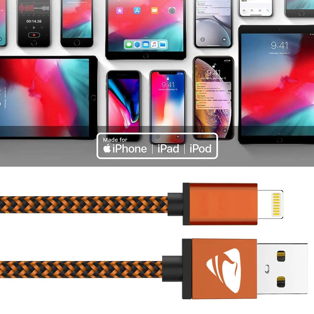 iPhone Charger Cable Aioneus iPhone Charging Cord 6ft 3Pack Colorful