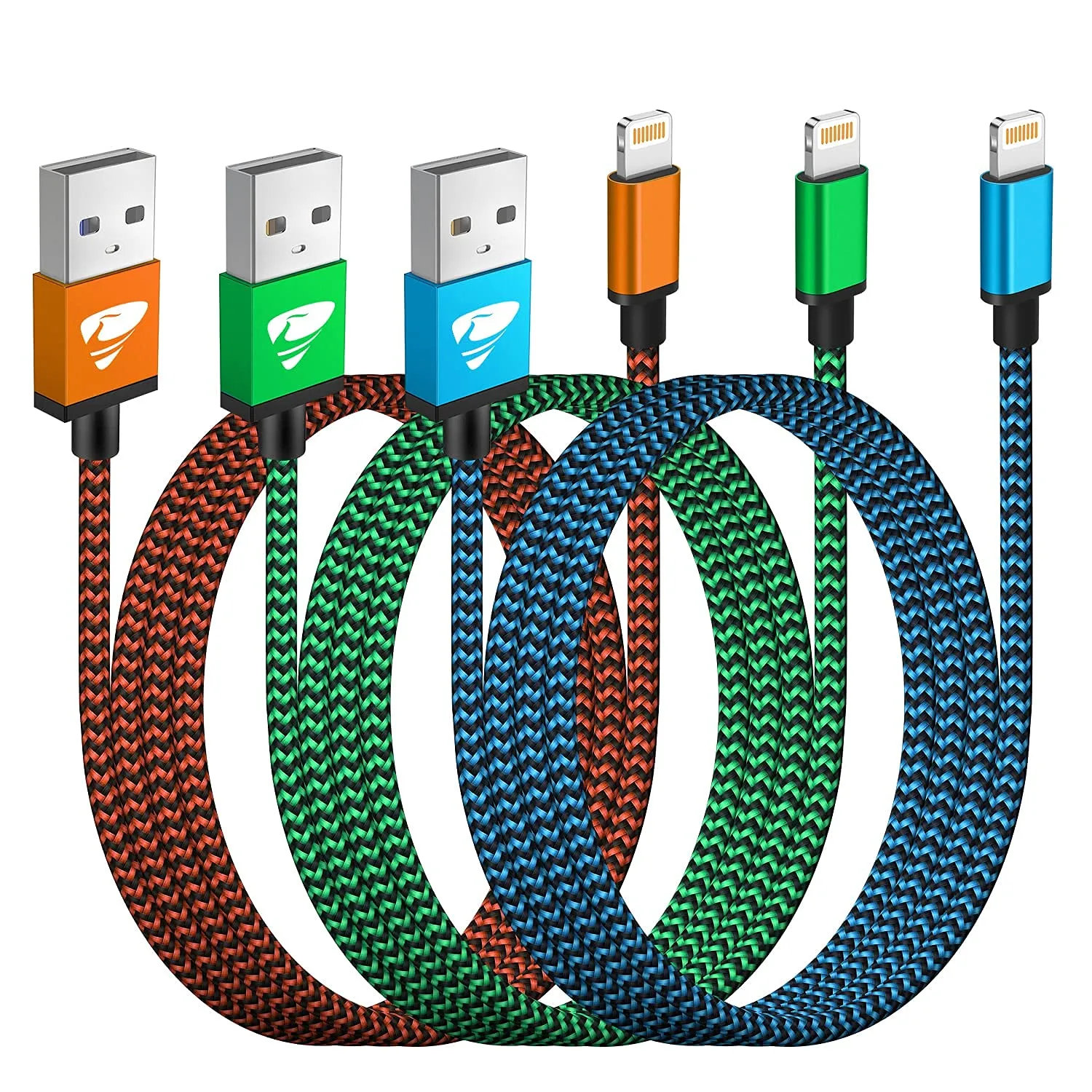 iPhone Charger Cable Aioneus iPhone Charging Cord 6ft 3Pack Colorful