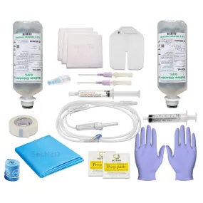 IV ACCESS KIT - 2X 500ML SODIUM CHLORIDE