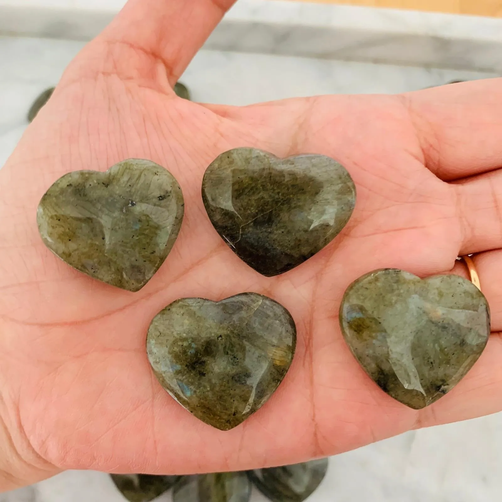 Labradorite Heart Cabochon