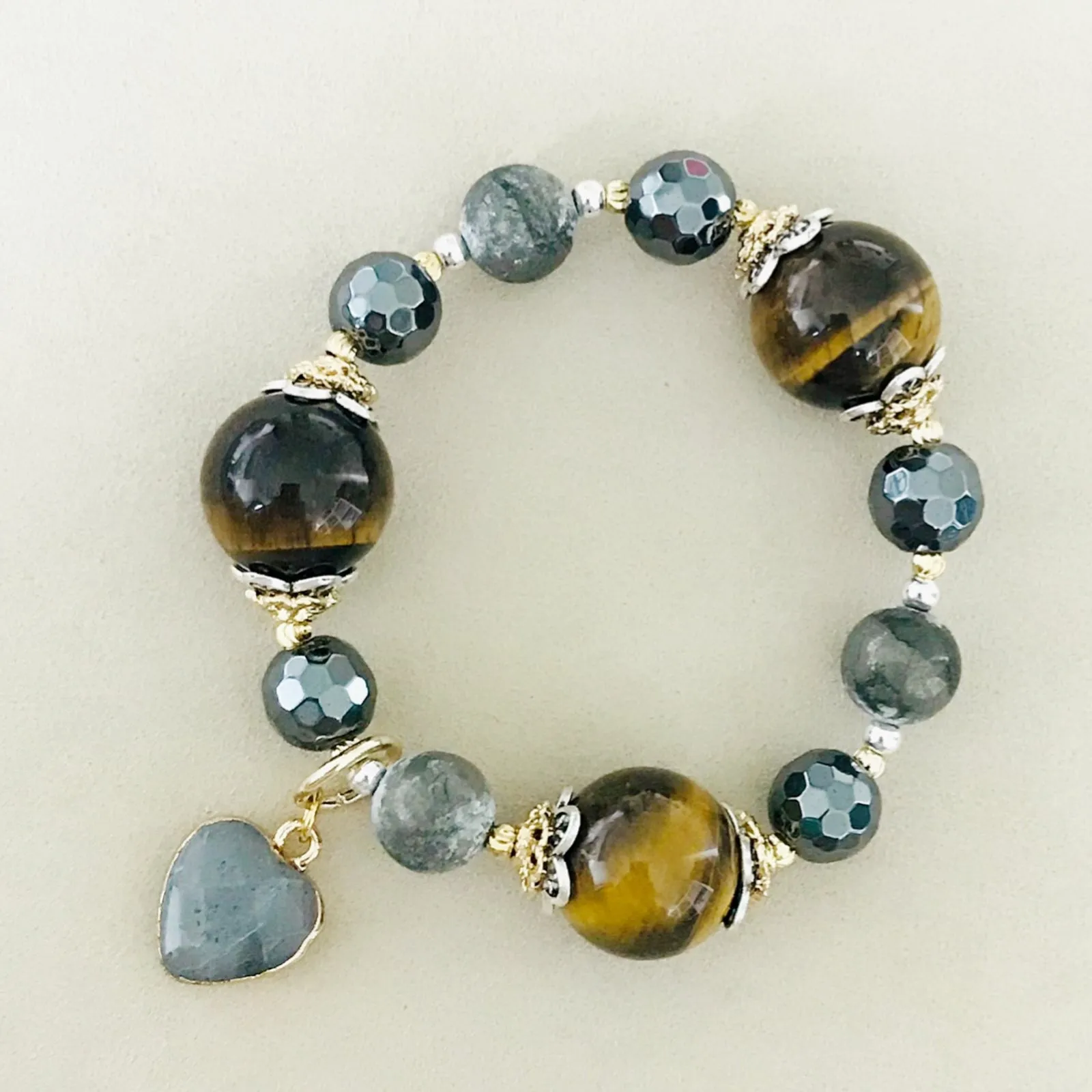Labradorite Heart Charm