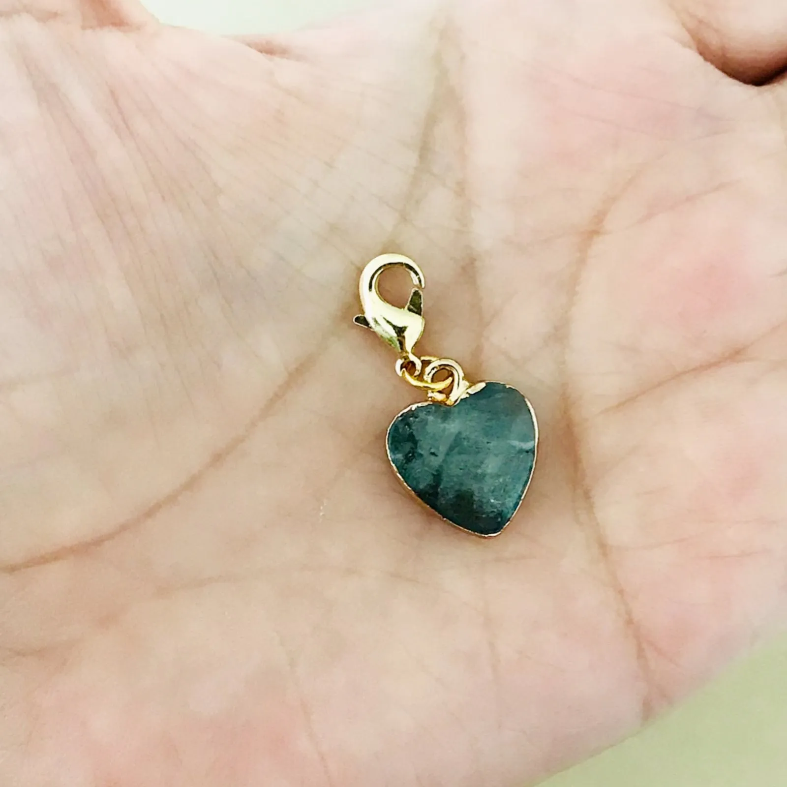 Labradorite Heart Charm