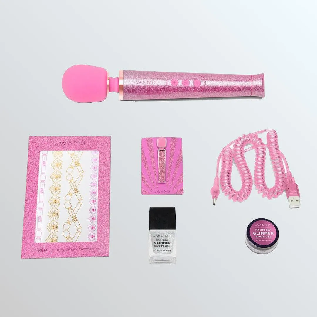 Le Wand 'All that Glimmers' Small Wand Vibrator - Pink