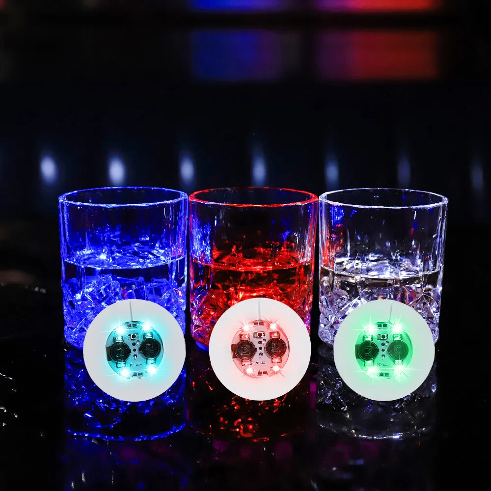 LED Bottle Coaster Sticker Flashing Bar Accessories  (12 Pack)