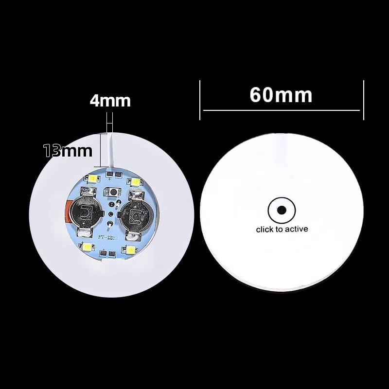 LED Bottle Coaster Sticker Flashing Bar Accessories  (12 Pack)