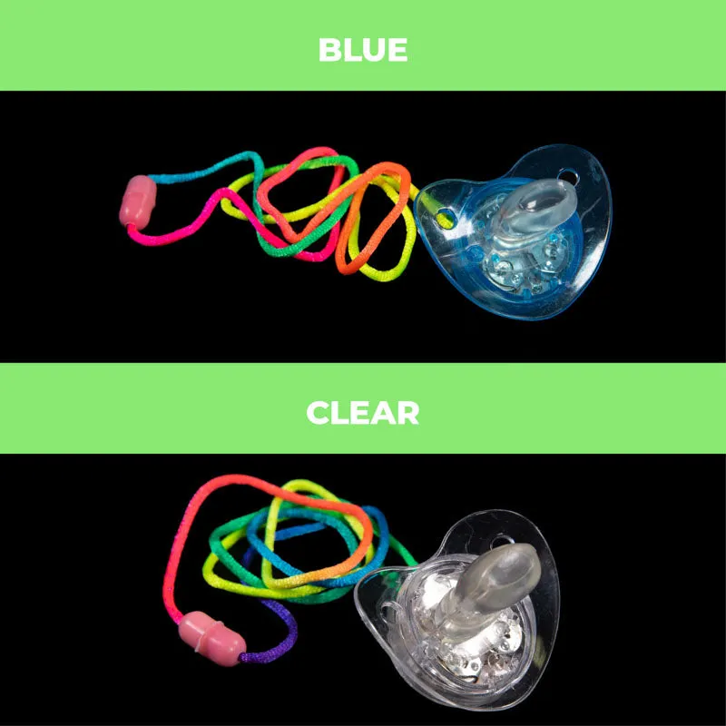 LED Pacifier Binky Necklace