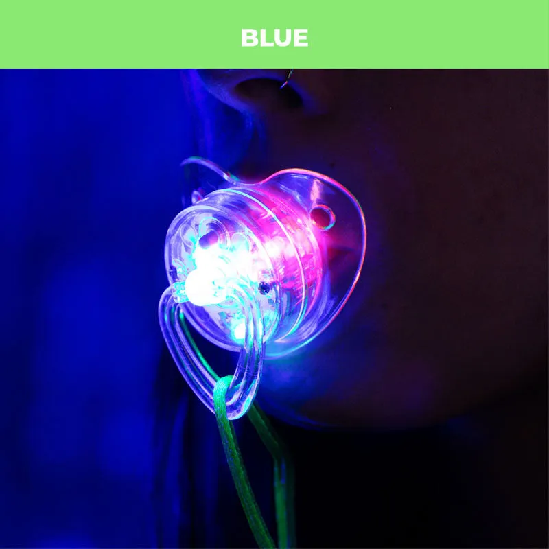 LED Pacifier Binky Necklace