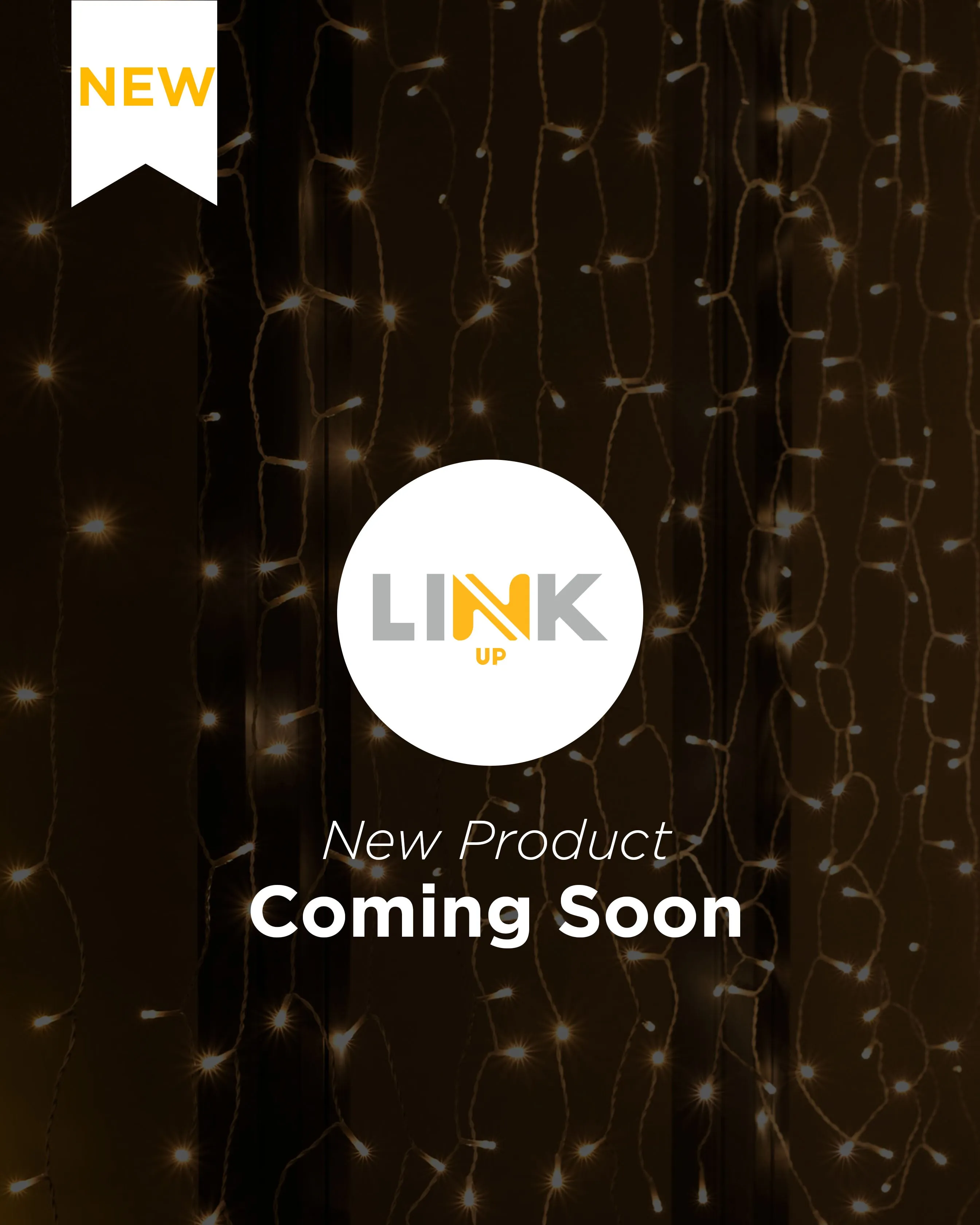 LINK UP LED Curtain Lights, White Cable, 2.5 m Drop, Warm White