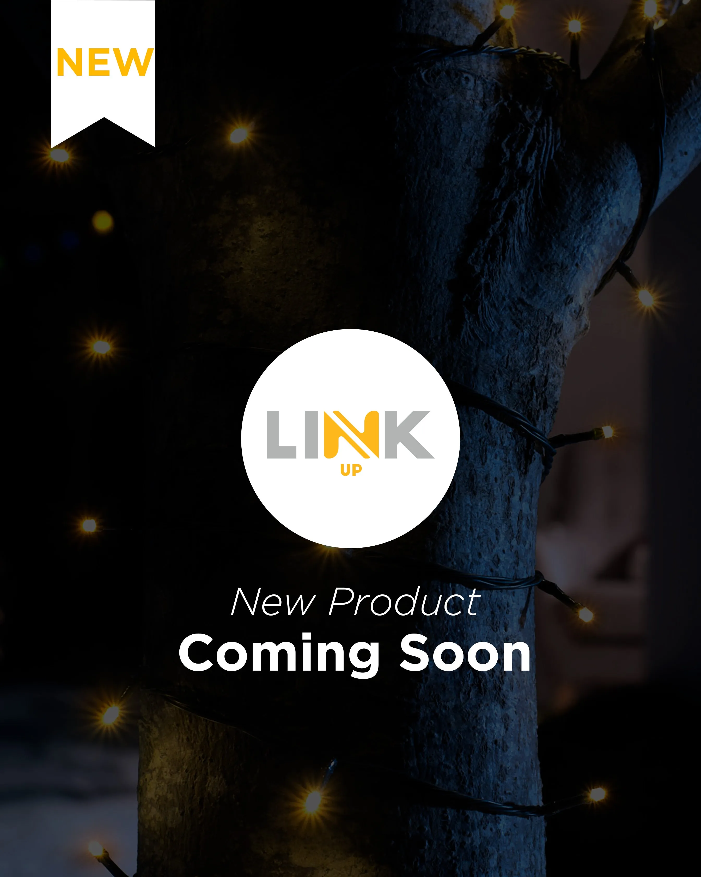 LINK UP LED String Lights, Black Cable, Warm White