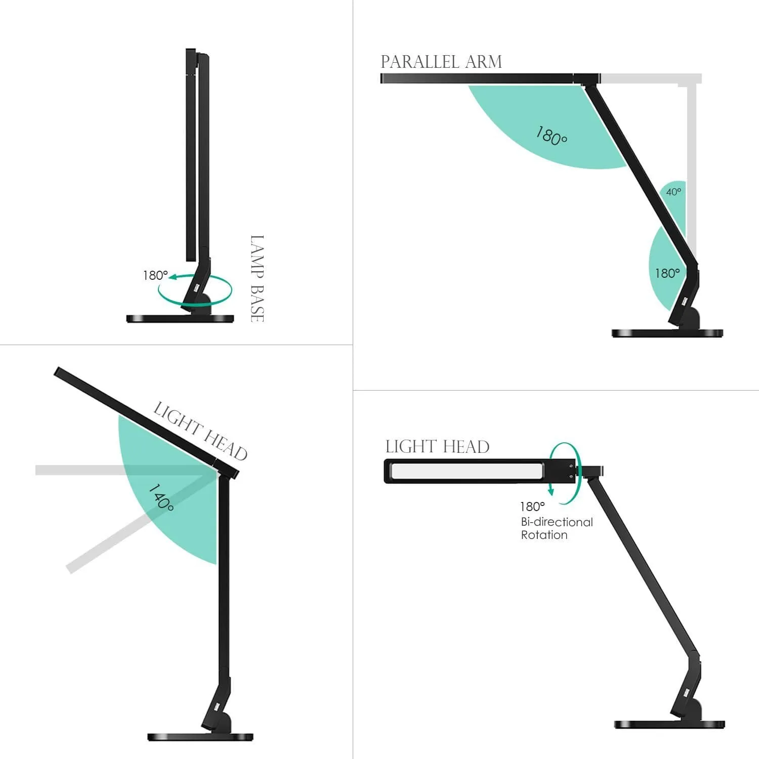 LT-T1 Aglaia Dimmable LED 4 Modes Desk Lamp