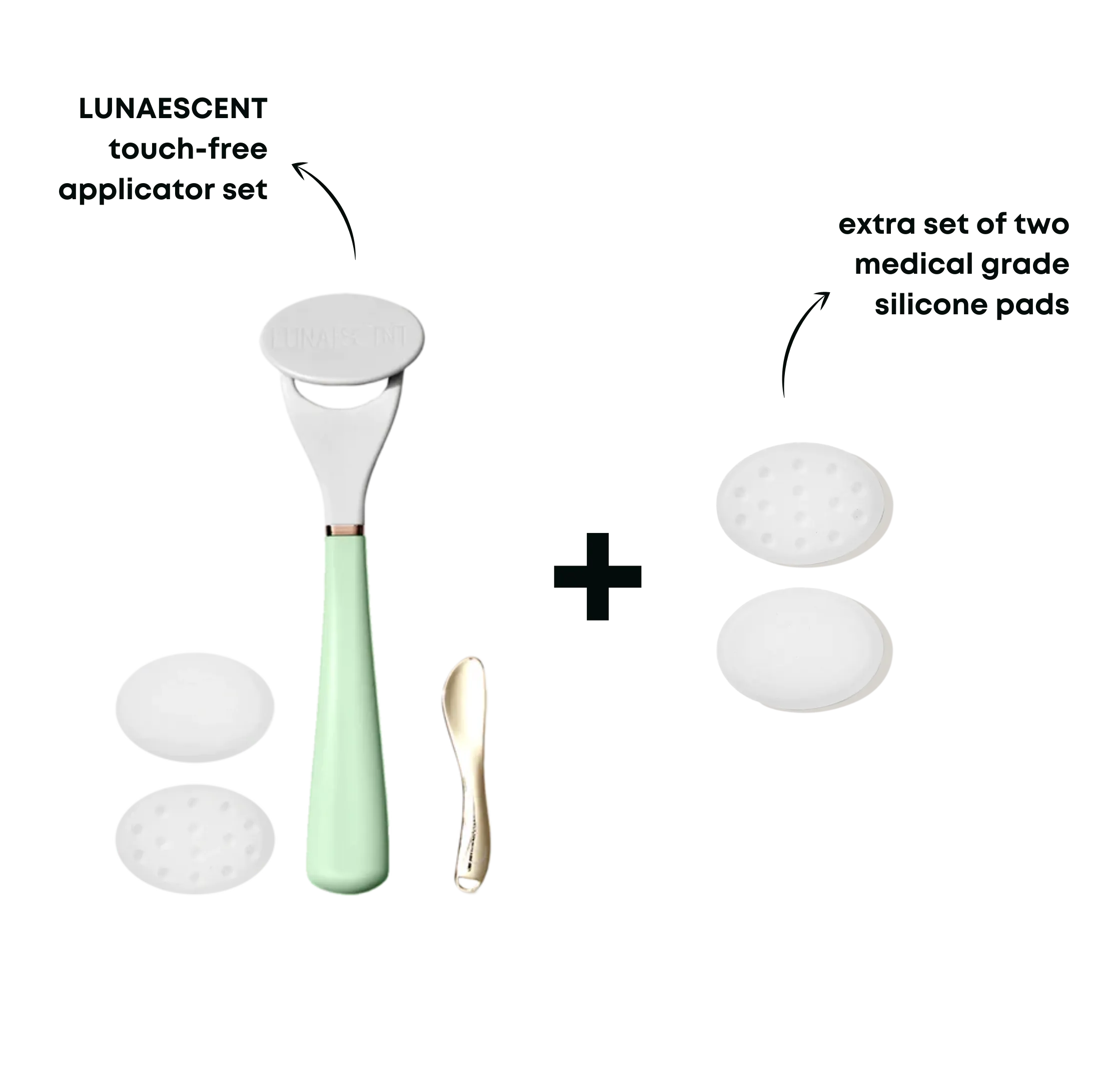 LUNAESCENT Touch-Free Applicator Set   One Set of Silicone Pads by LUNAESCENT