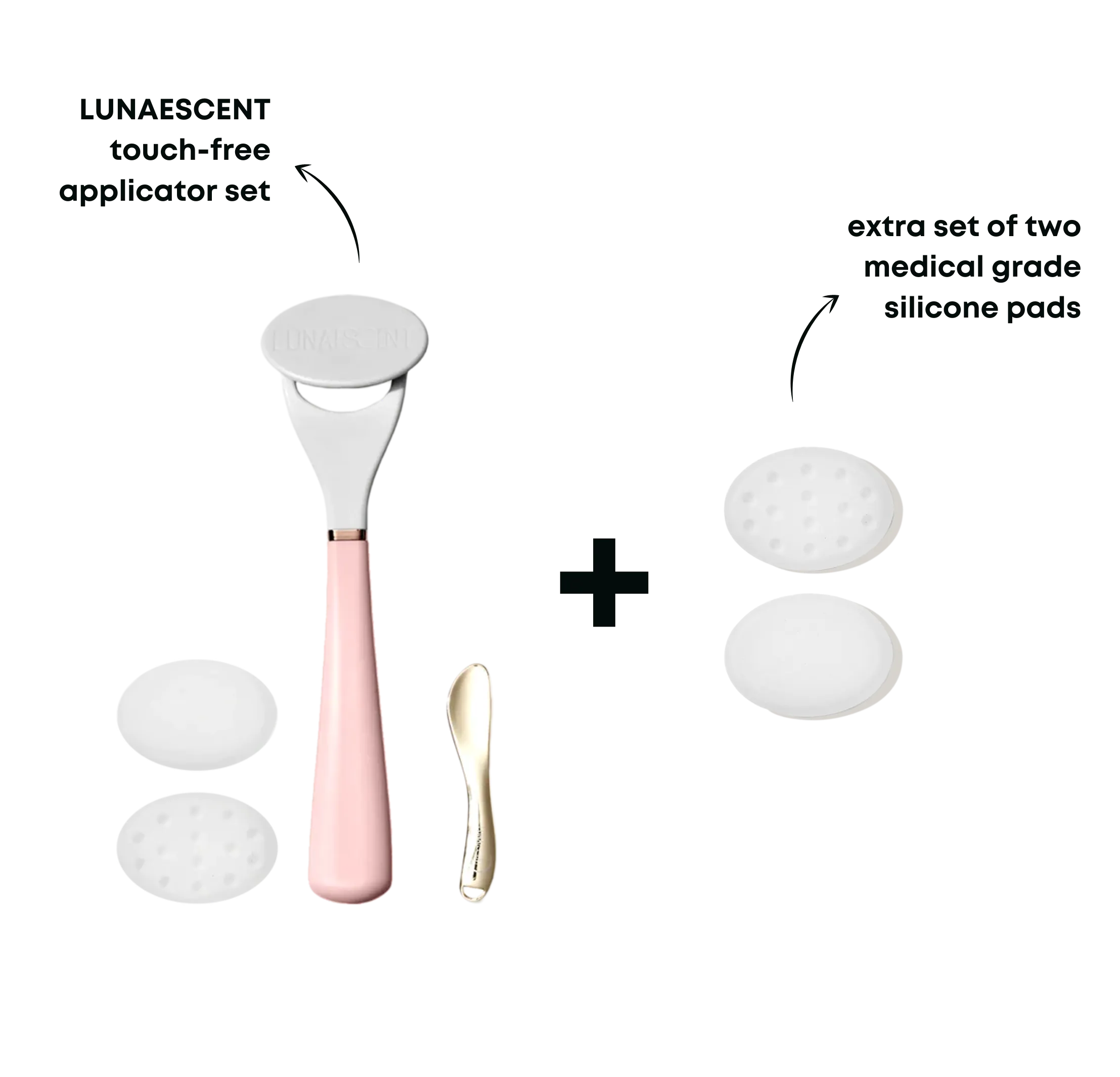 LUNAESCENT Touch-Free Applicator Set   One Set of Silicone Pads by LUNAESCENT