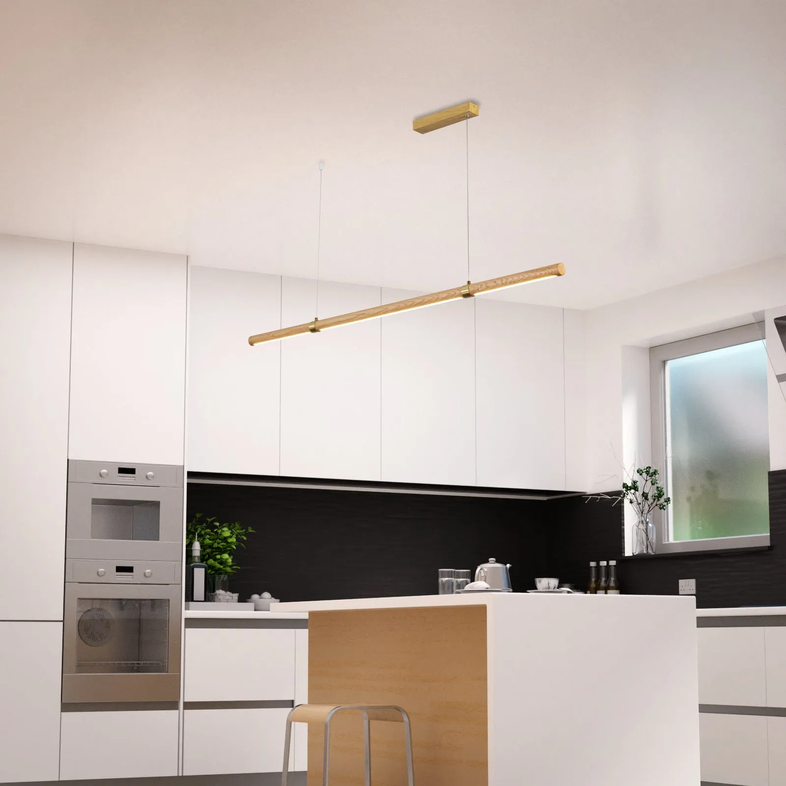 MAPLE Dimmable LED Solid Natural Wood Linear Light 3CCT Selectable Kitchen Bench top for Dinning Room