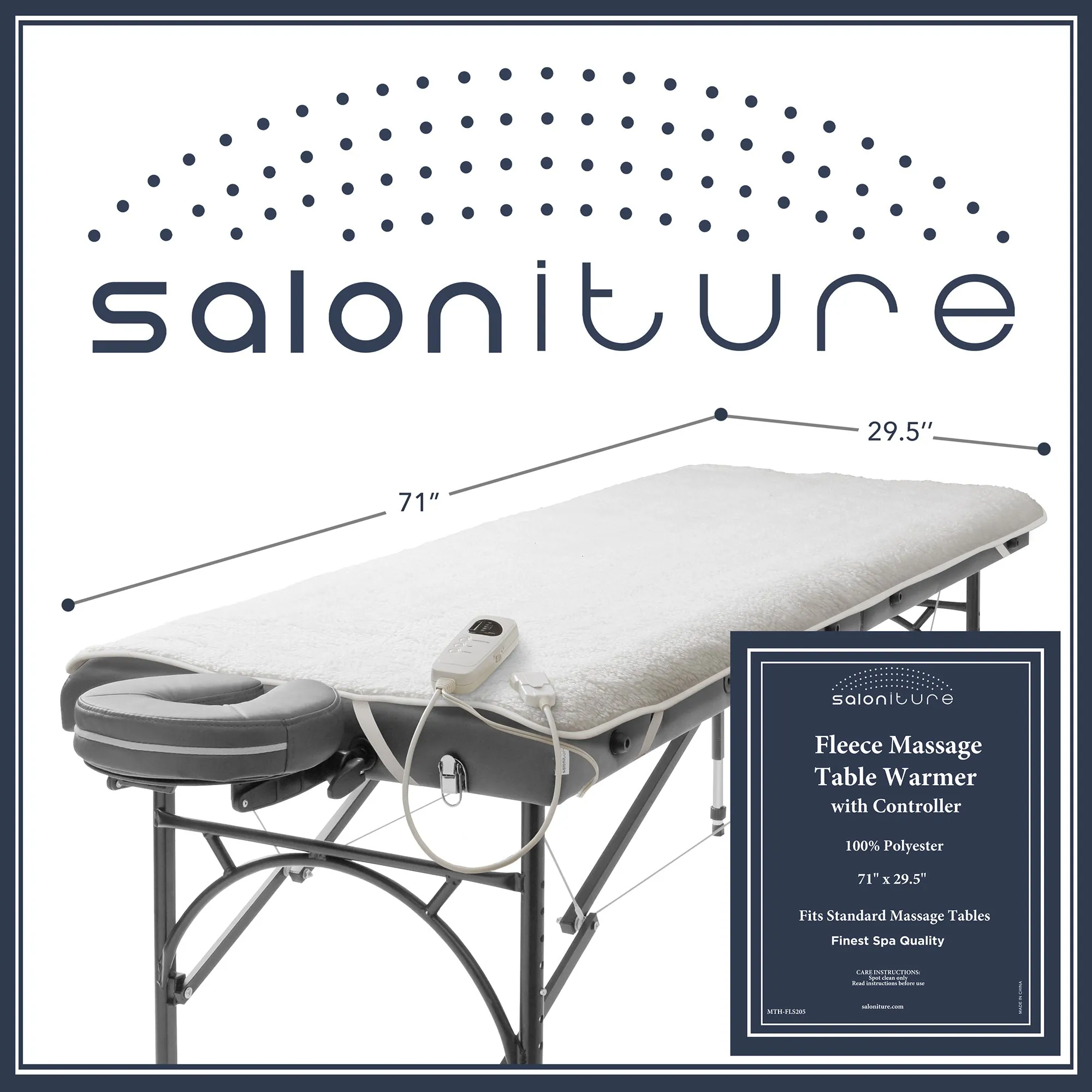 Massage Table Warmer Fleece Heating Pad, 72" x 30", 5 Heat Settings