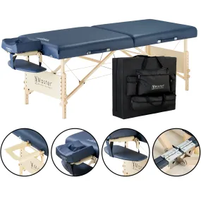 Master Massage 30" CORONADO™ Portable Massage Table Package with 3" Thick Cushion of Foam for Maximum Comfort! (Royal Blue Color)