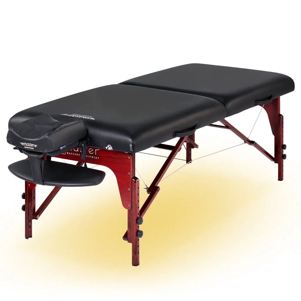 Master Massage 31'' Montclair Portable Massage Table Package with MEMORY FOAM Layer, Shiatsu Cables, & Reiki Panels