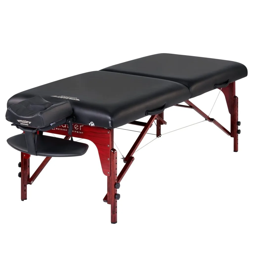 Master Massage 31'' Montclair Portable Massage Table Package with MEMORY FOAM Layer, Shiatsu Cables, & Reiki Panels