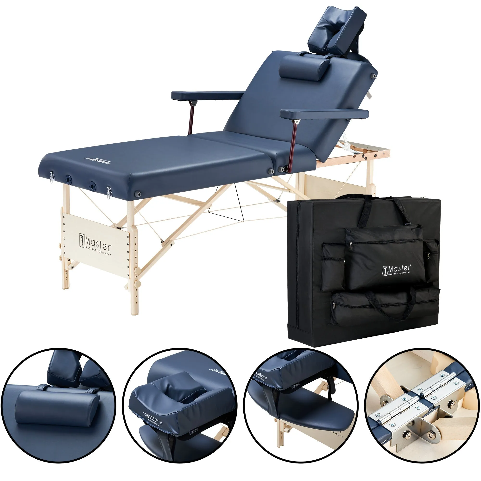 Master Massage CORONADO SALON Portable Massage Table Package with Lift Back Action - 78 cm