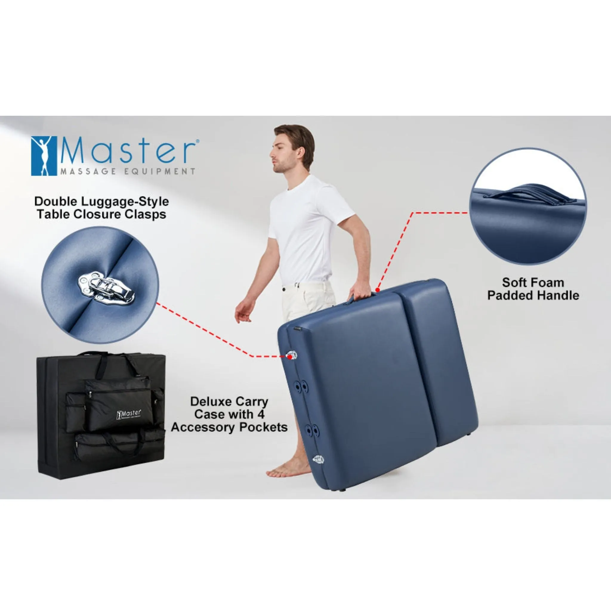 Master Massage CORONADO SALON Portable Massage Table Package with Lift Back Action - 78 cm